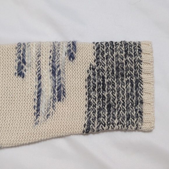 Lucky Brand Open Front Cardigan, Color Blue/Cream, Size L - Picture 8 of 16